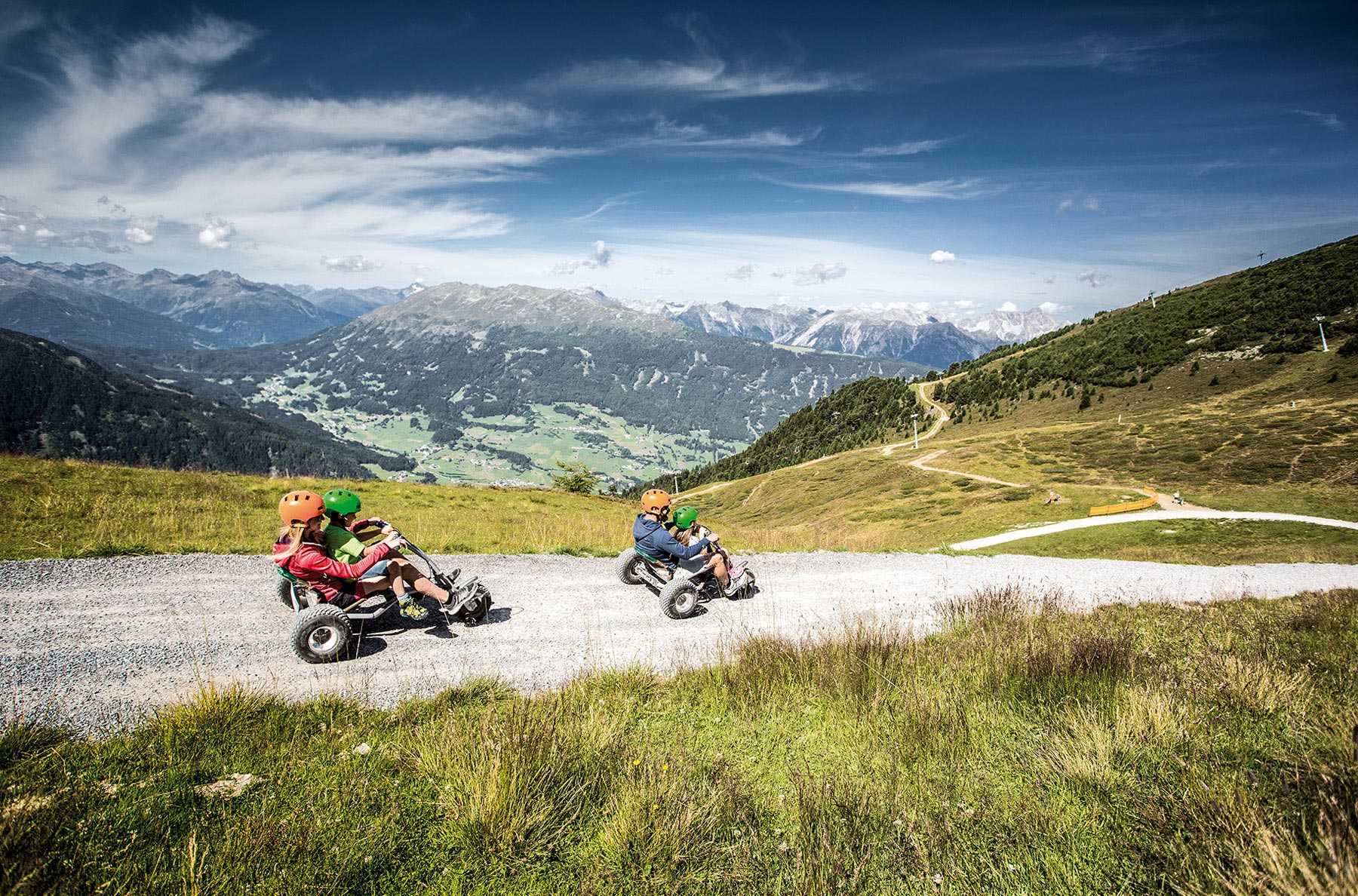 ZirbenCart Fahrt am Hochzeiger im Pitztal